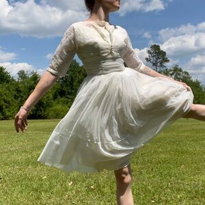 Vintage 1950’s Wedding Dress & Cardigan Set